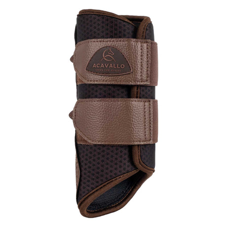 Acavallo Front Brushing Boots Perforated Neoprene #colour_brown
