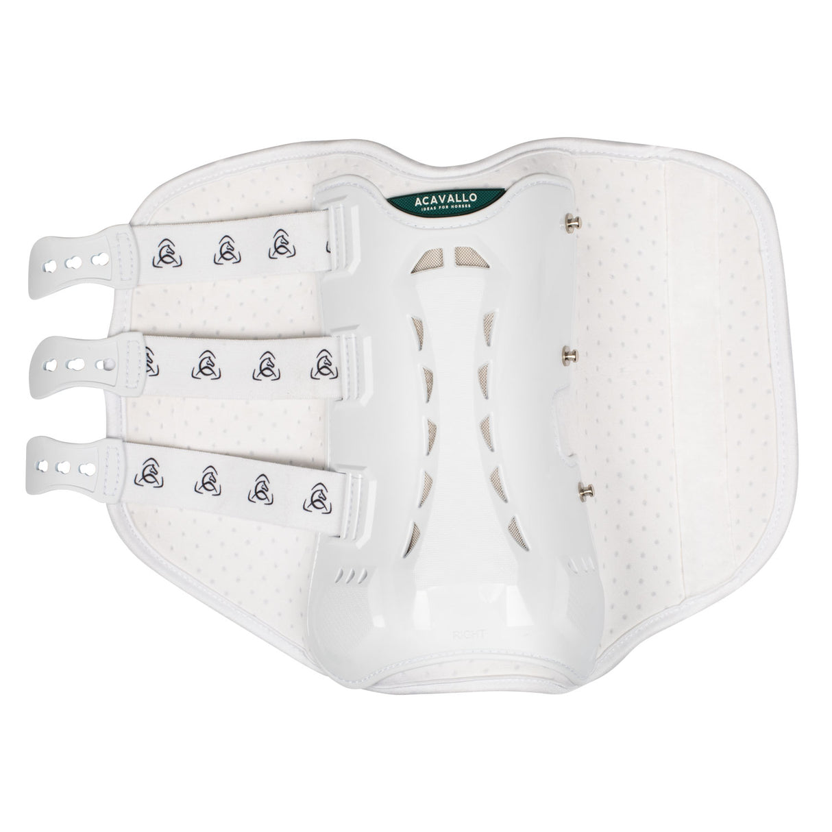 Acavallo Anatomical Hind Dressage Boots #colour_white