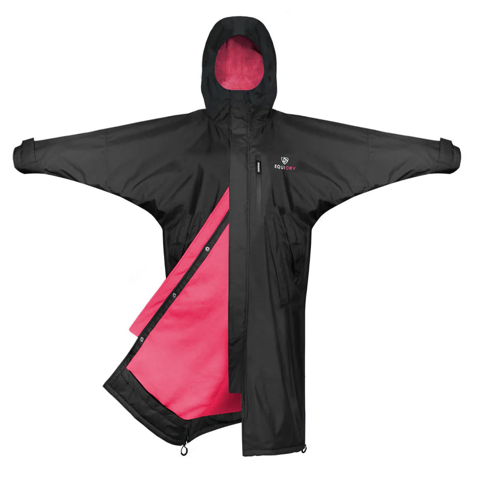 EQUIDRY Women's Thin Fleece Evolution #colour_black-peacock-pink