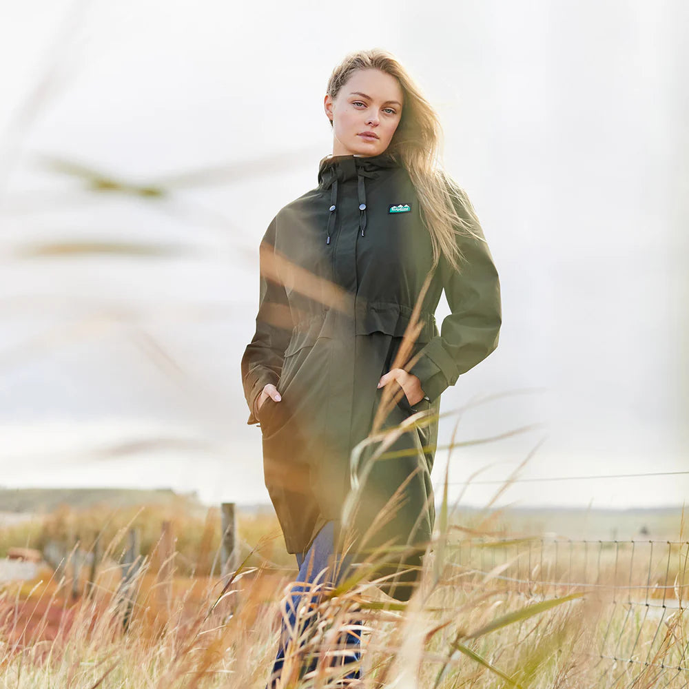 Ridgeline Womens Blakeney Parka #colour_deep-forest
