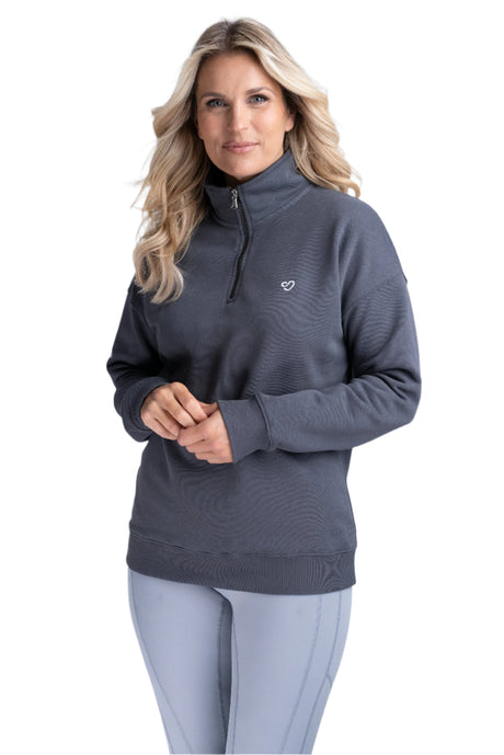 Mochara Half Zip Sweatshirt 
#colour_charcoal-grey
