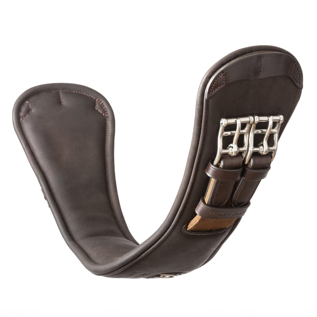 Henry James Curved Anatomic Short Girth #colour_havana-brown