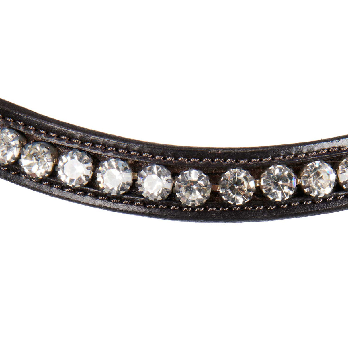 Equestro English Leather Bridle With Glitter New #colour_brown