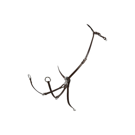 Equestro Tanned Leather Fork Hunting Breastplate #colour_brown