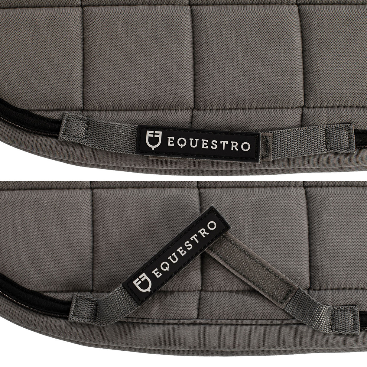 Equestro Shaped Jumping Saddle Pad #colour_grey