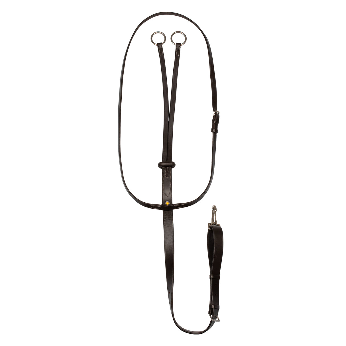 Equestro Collier Martingale With Silver Stitching