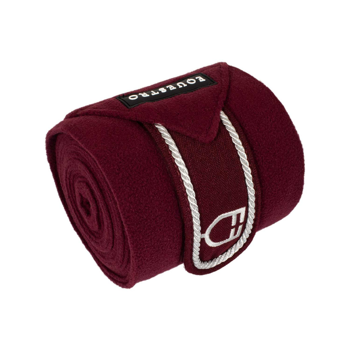 Equestro Breathable Fleece Bandages #colour_burgundy