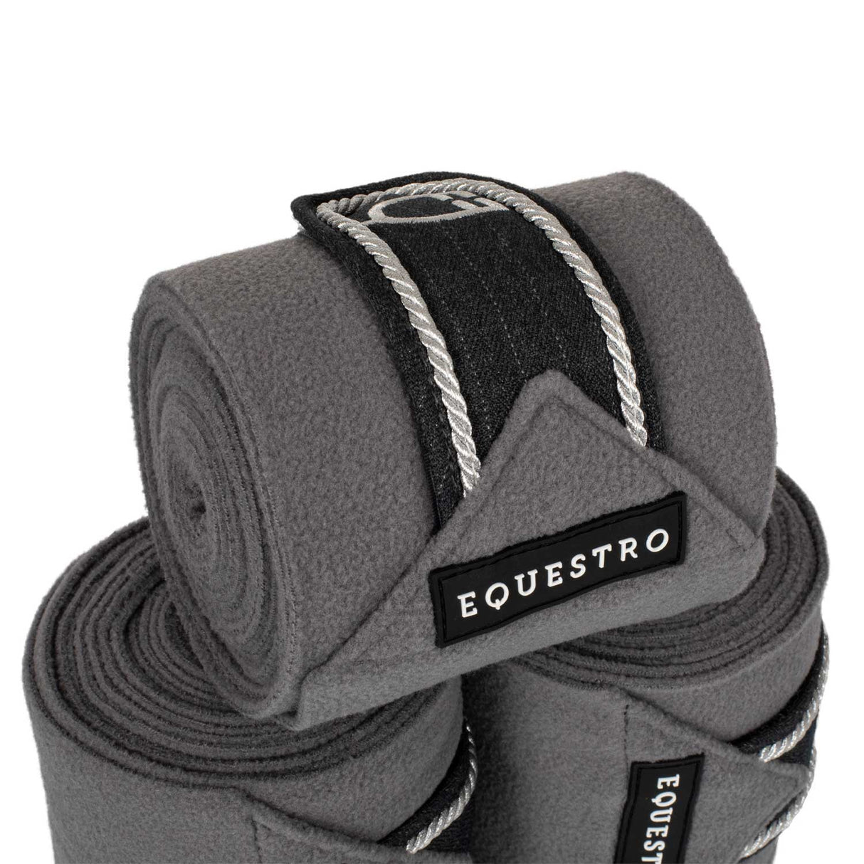 Equestro Breathable Fleece Bandages #colour_grey