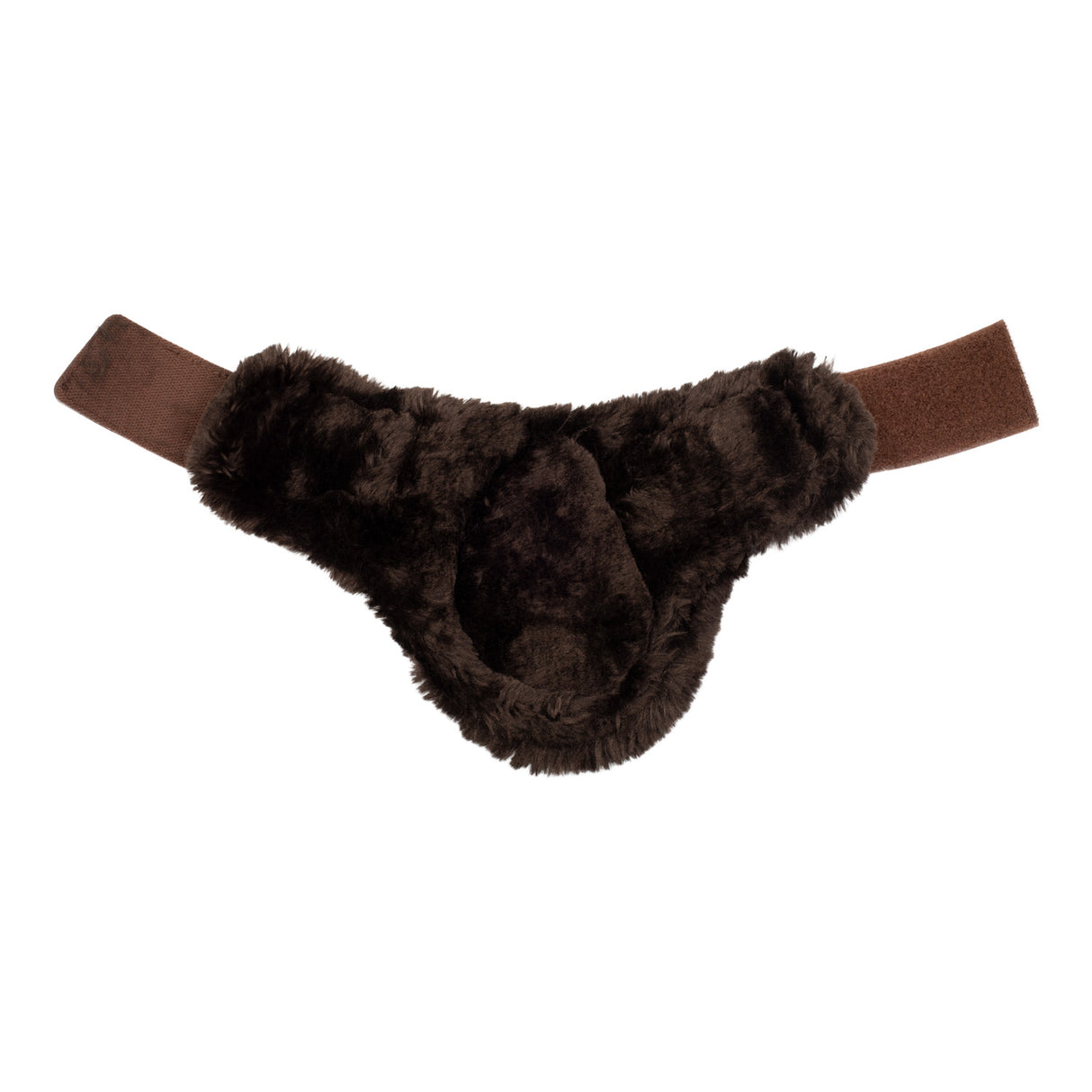 Equestro Spider Man Fetlock Boots With Synthetic Sheepskin #colour_brown