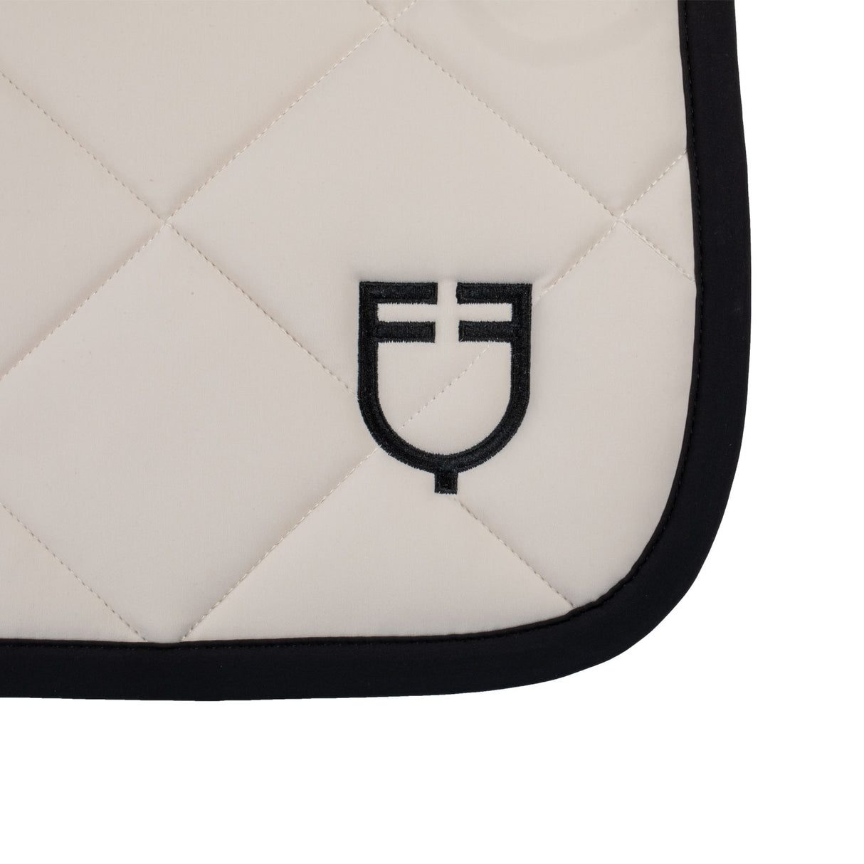 Equestro Jumping Saddle Pad With Embroidered Logo Black Line Edition