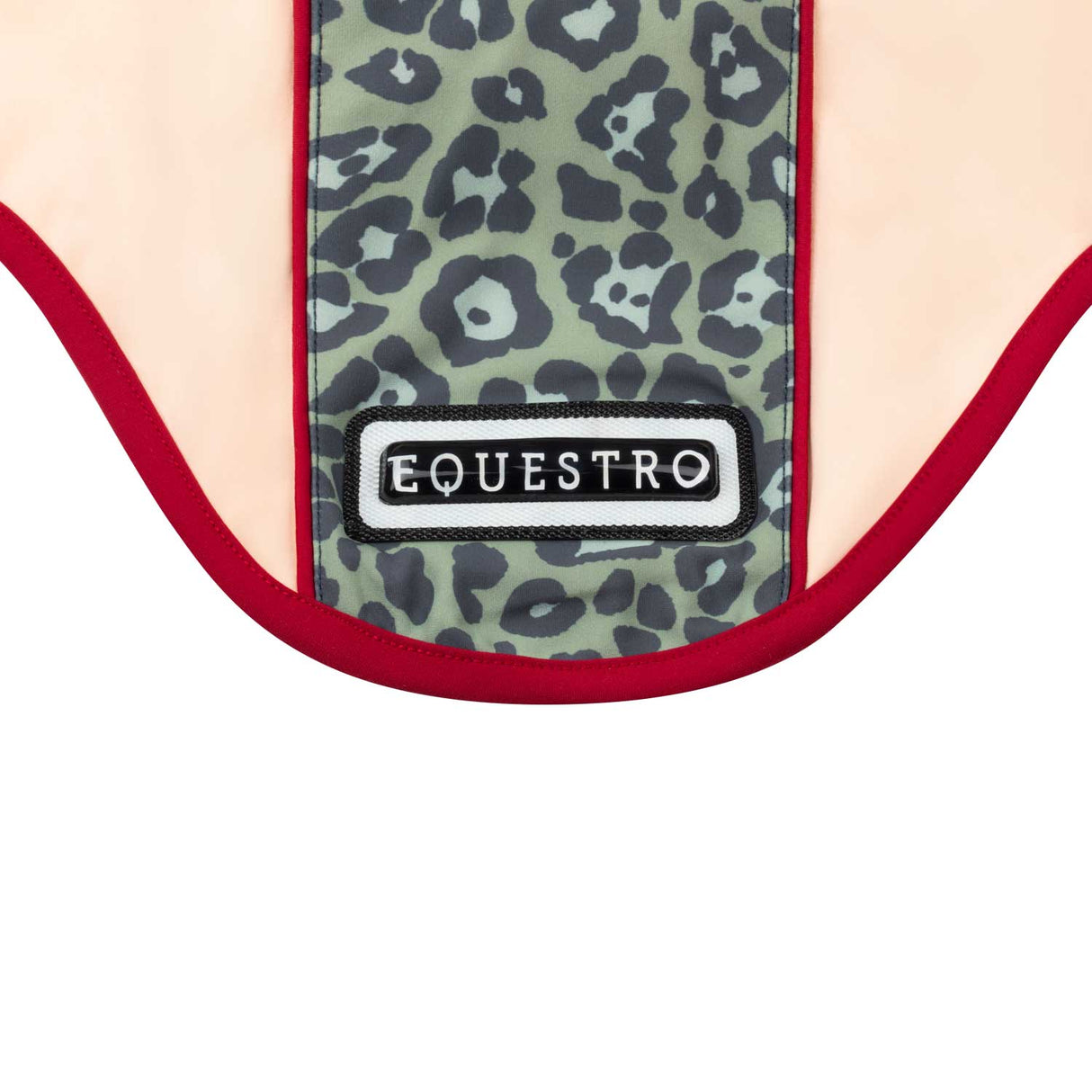 Equestro Fly Veil In Technical Fabric With Leopard Central Band