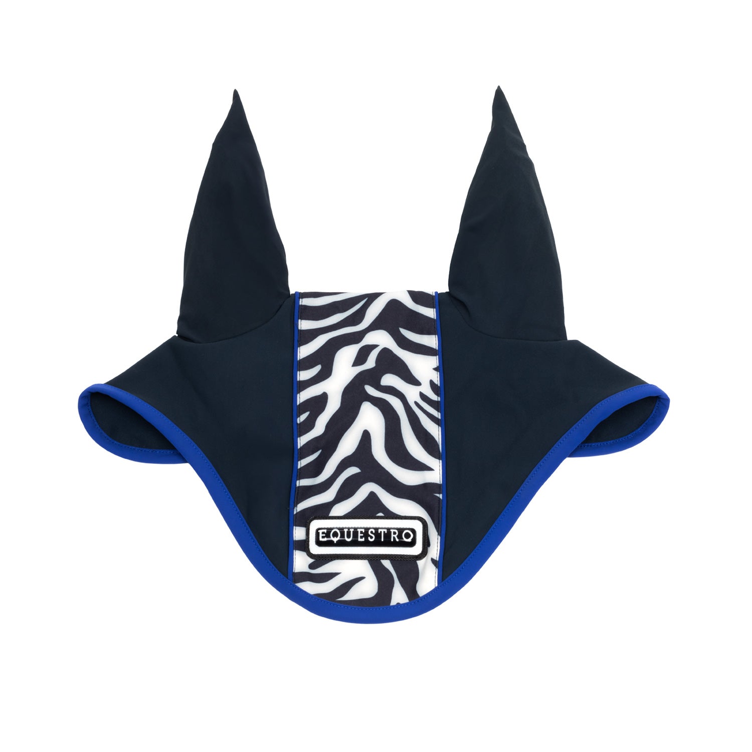 Equestro Fly Veil In Technical Fabric With Zebra Central Band