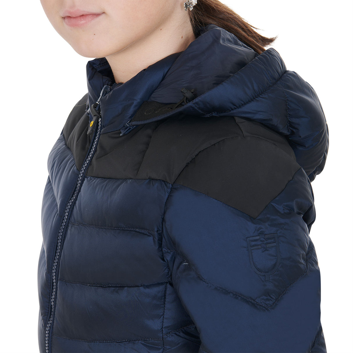 Equestro Girls' Down Jacket With Removable Hood #colour_blue