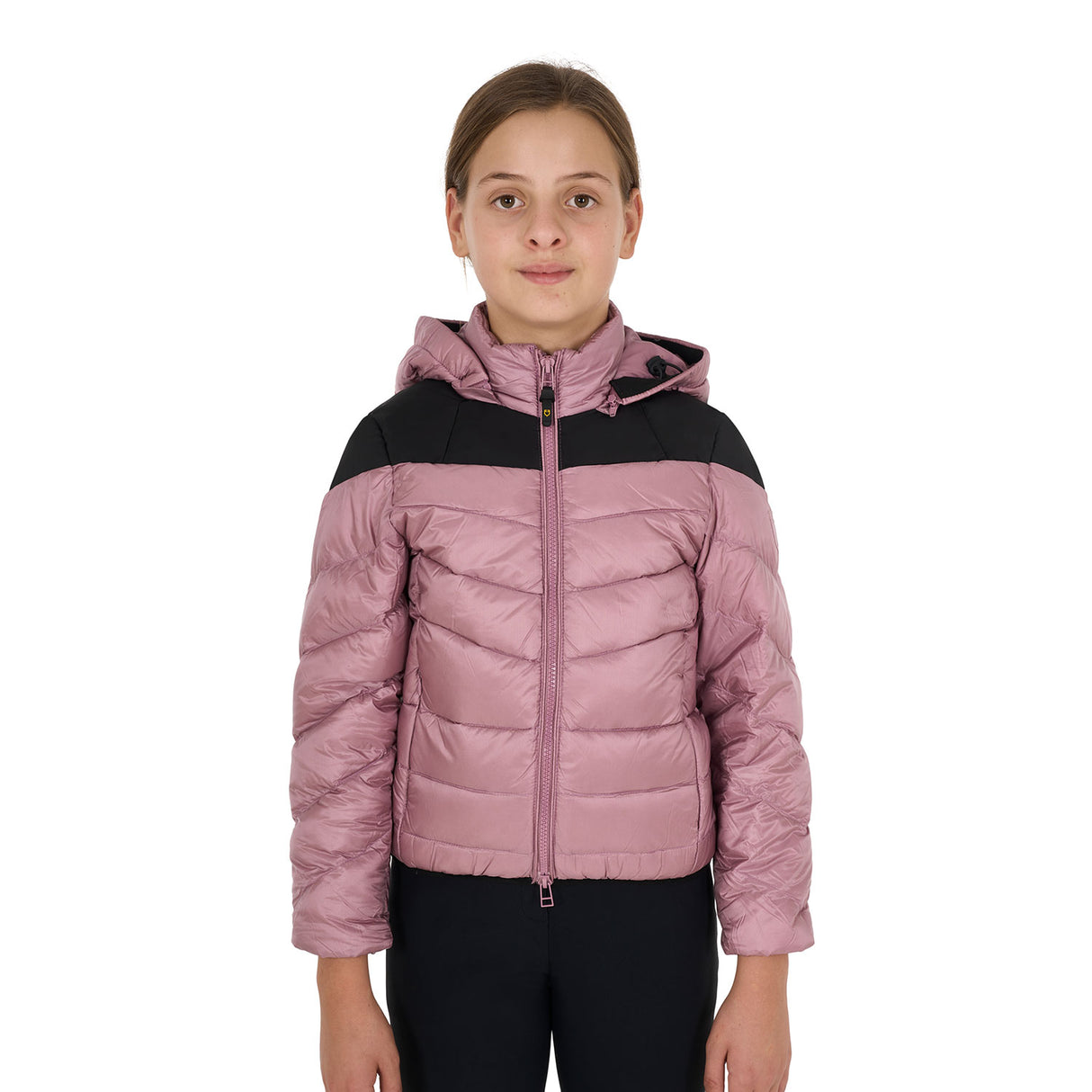 Equestro Girls' Down Jacket With Removable Hood #colour_pink