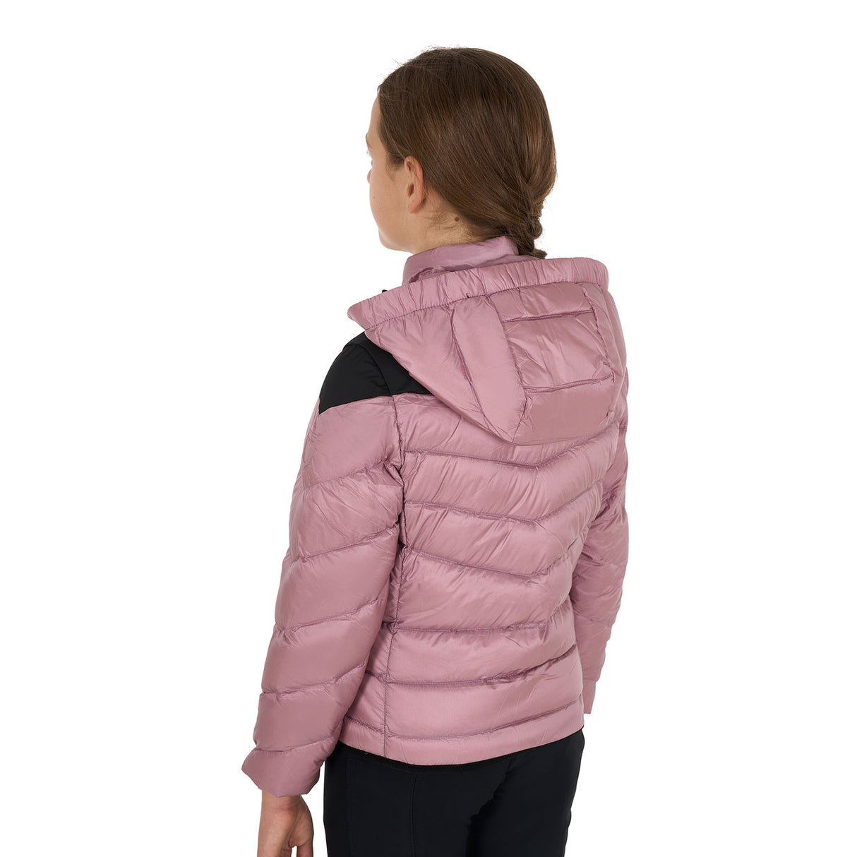 Equestro Girls' Down Jacket With Removable Hood #colour_pink