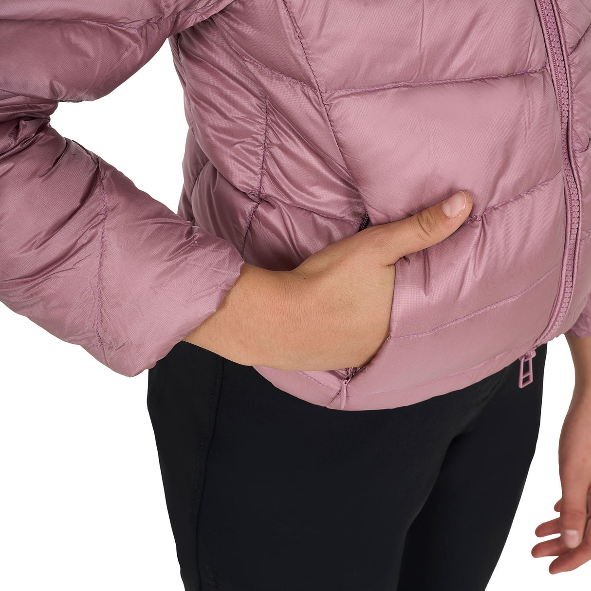 Equestro Girls' Down Jacket With Removable Hood #colour_pink