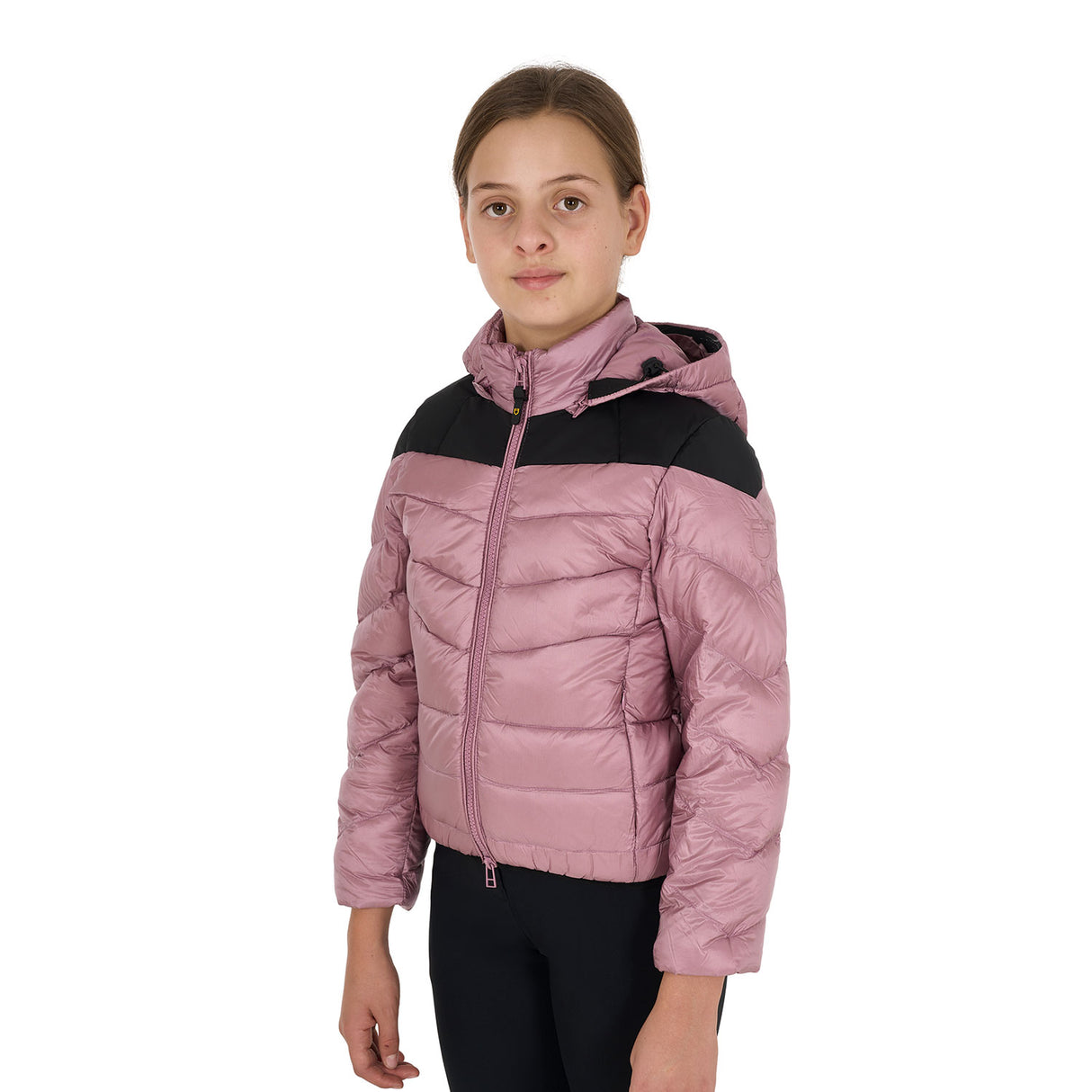 Equestro Girls' Down Jacket With Removable Hood #colour_pink