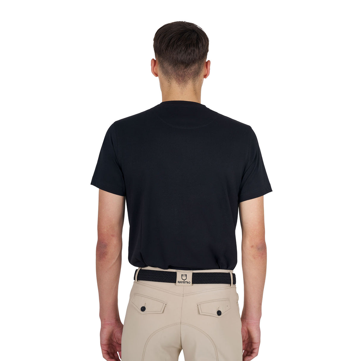 Men's basic T-shirt with chest lettering
