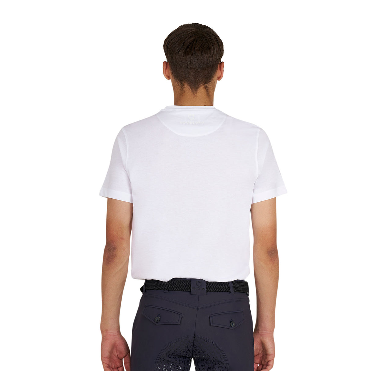 Men's basic T-shirt with chest lettering