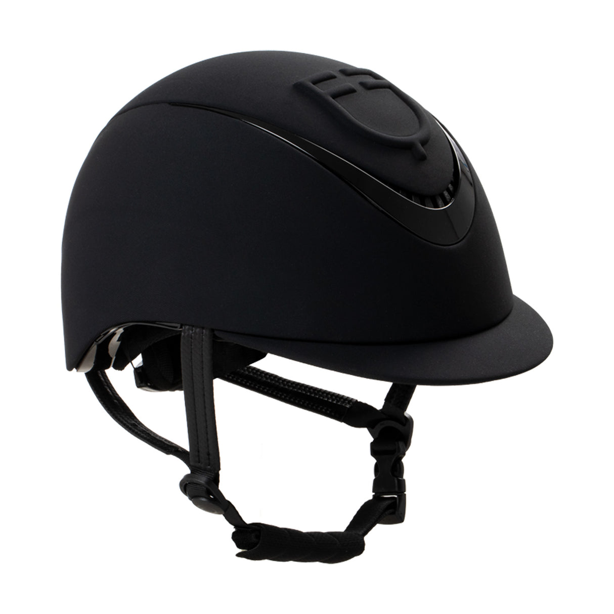 Equestro Unisex Helmet With Embossed Logo Homologation En 1384-2023 #colour_black