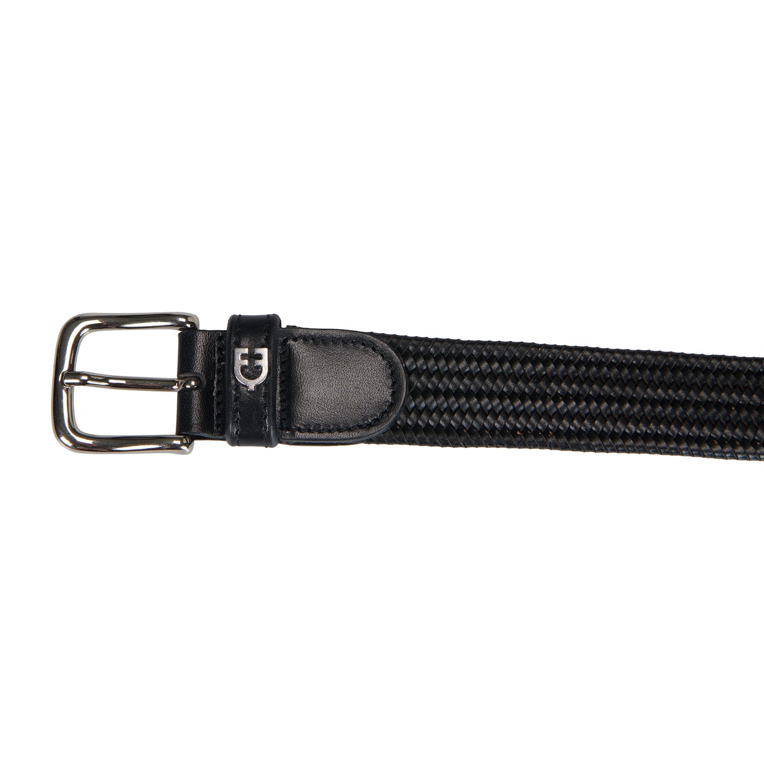 Equestro Elastic Leather Belt #colour_black