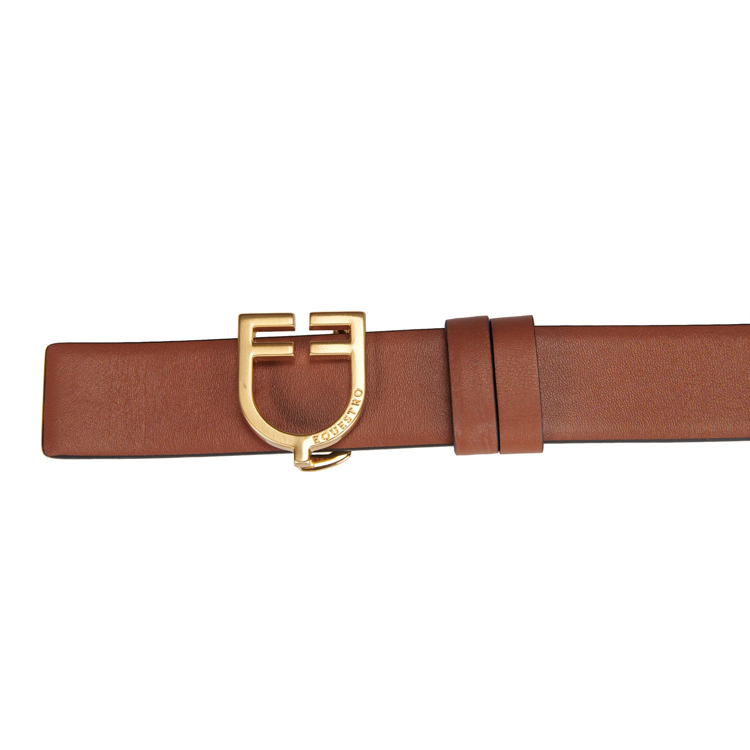 Equestro Double Face Smooth Leather Belt #colour_black-brown-gold