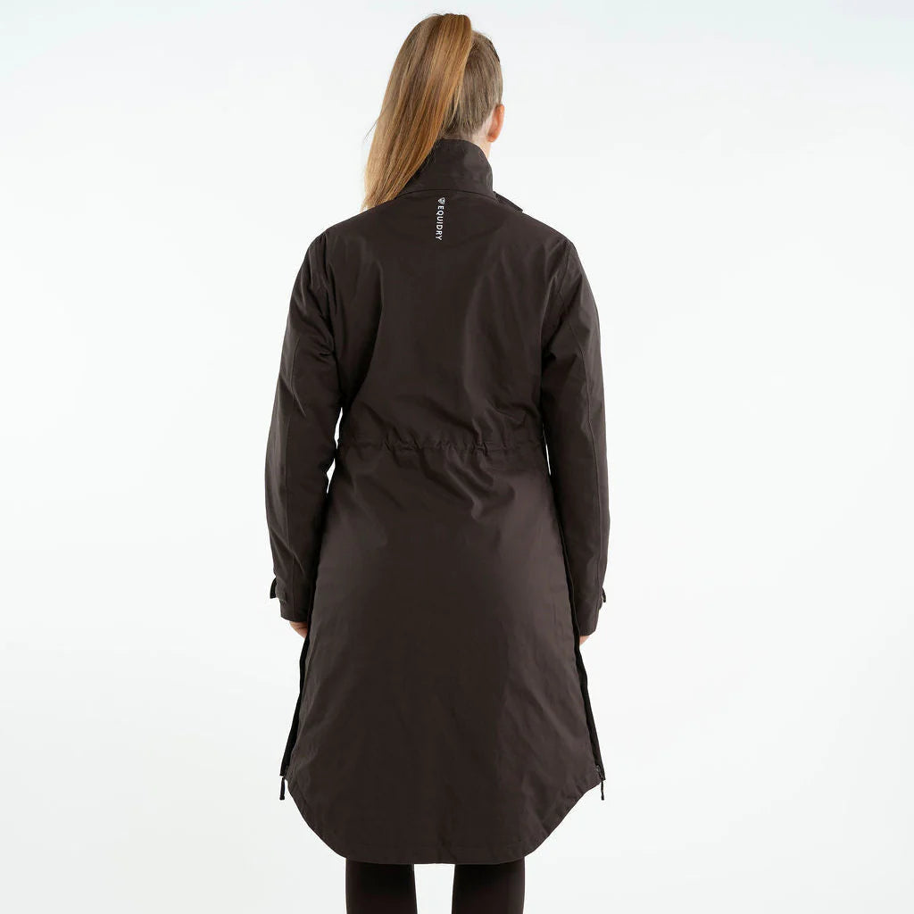EQUIDRY Women's Bronte Riding Coat with Removable Hood #colour_brown