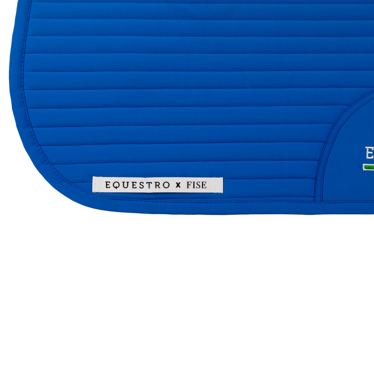 Equestro Dressage Saddle Pad With Embroidered Logo Equestro X Fise #colour_blue