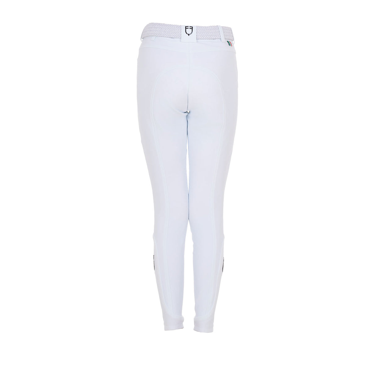 Equestro Kids' Unisex Knee Grip Breeches Equestro X Fise #colour_white