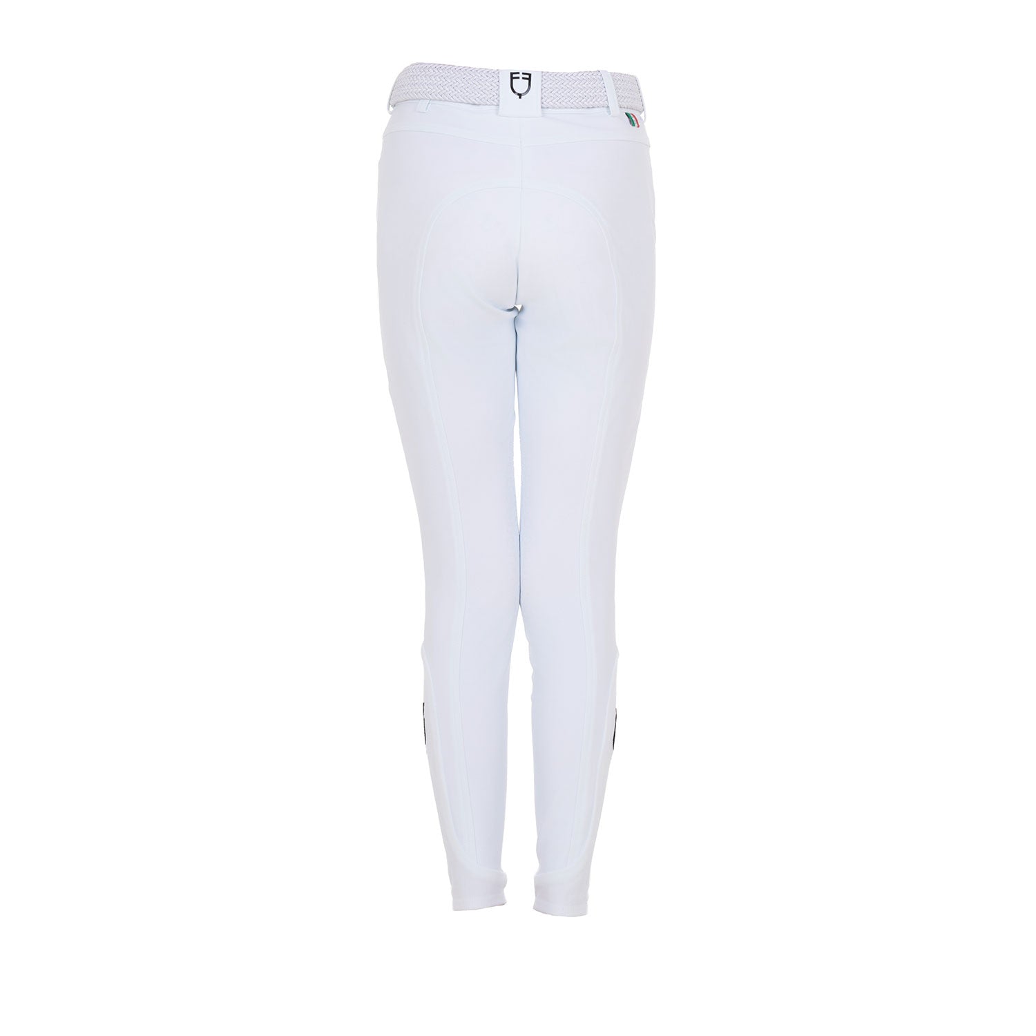 Equestro Kids' Unisex Knee Grip Breeches Equestro X Fise #colour_white