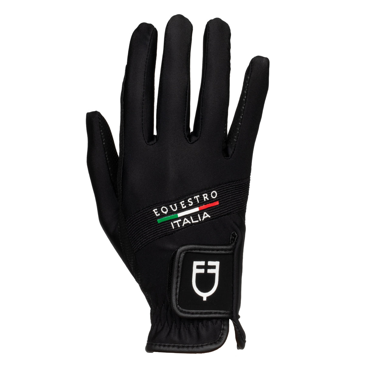 Equestro Gloves In Technical Fabric Equestro X Fise #colour_black