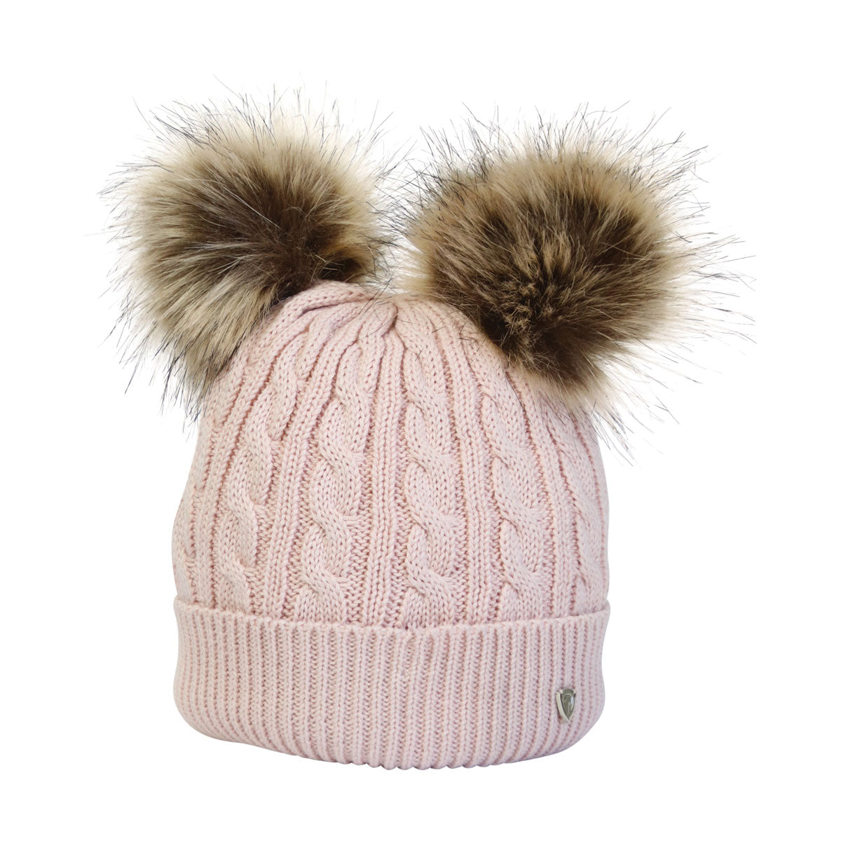 Hy Equestrian Morzine Children's Bobble Hat #colour_blush