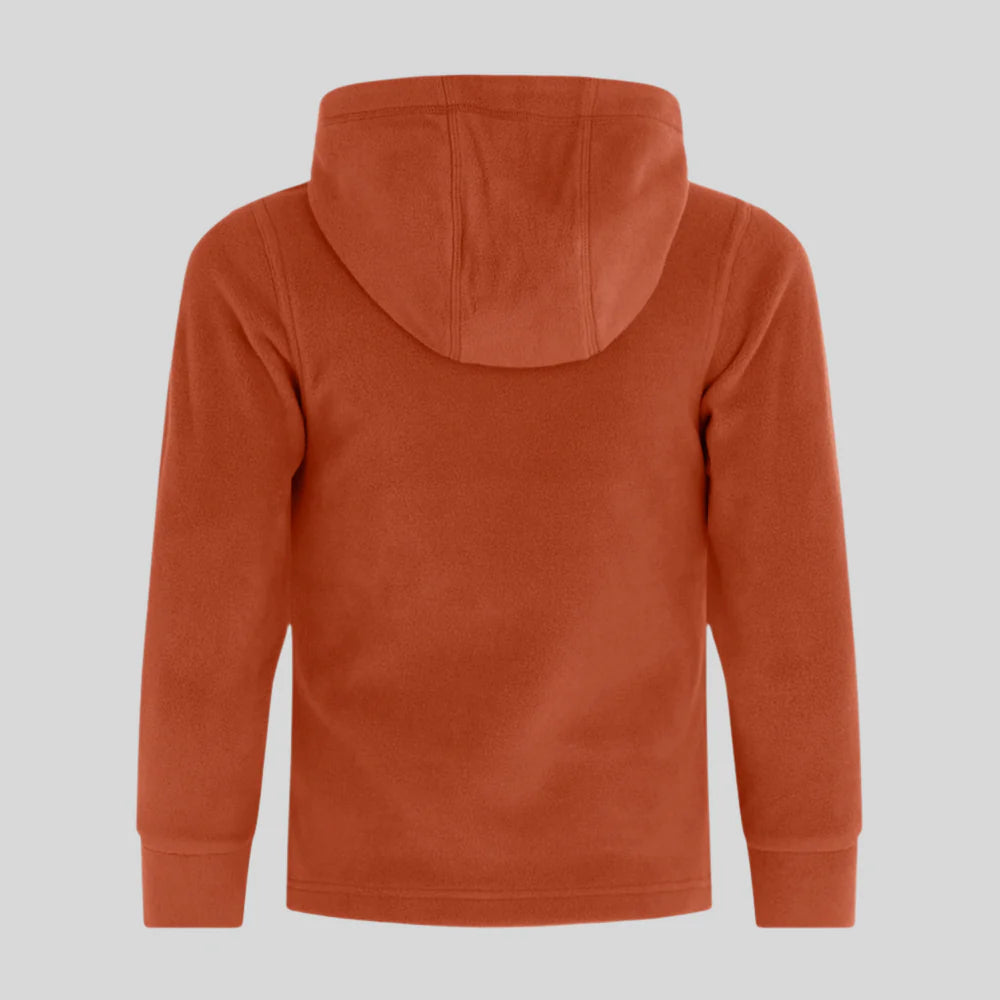 Ridgeline Kids Ballistic Long Sleeved Fleece Hoodie #colour_russet