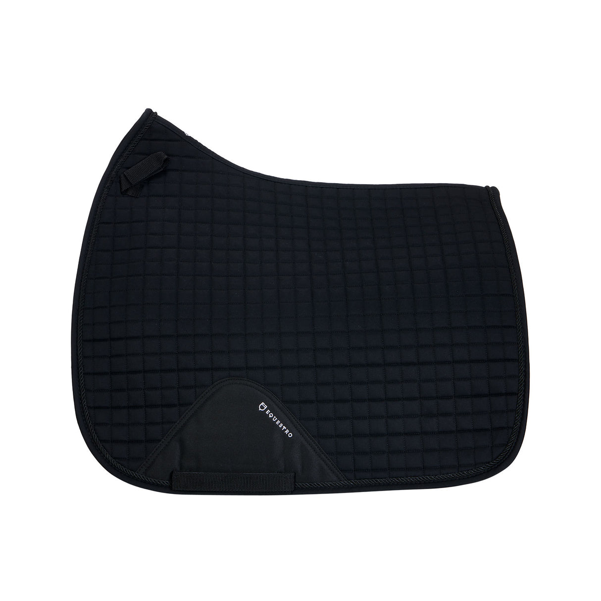 Equestro Dressage Shaped Cotton Saddle Pad #colour_black