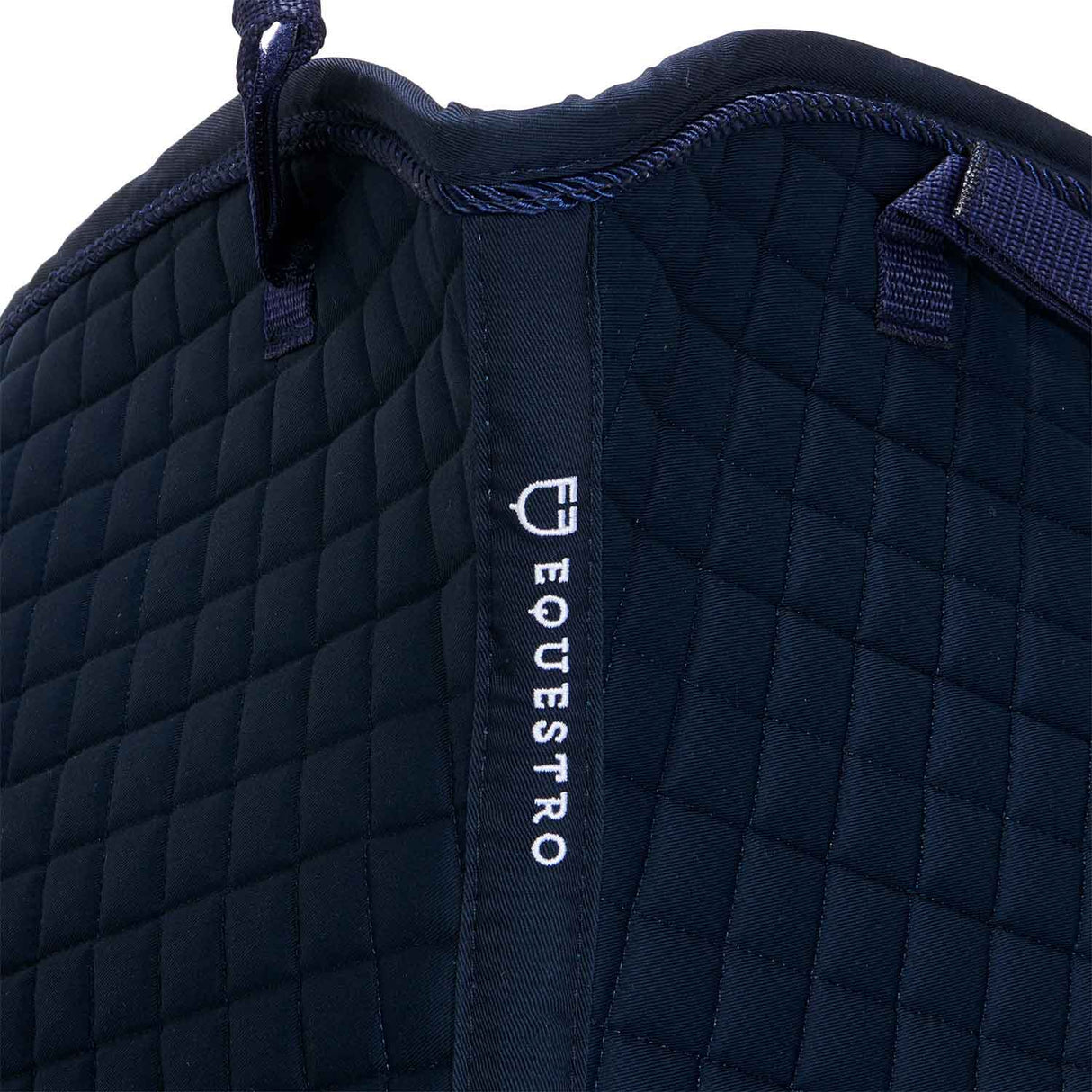 Equestro Dressage Shaped Cotton Saddle Pad #colour_blue