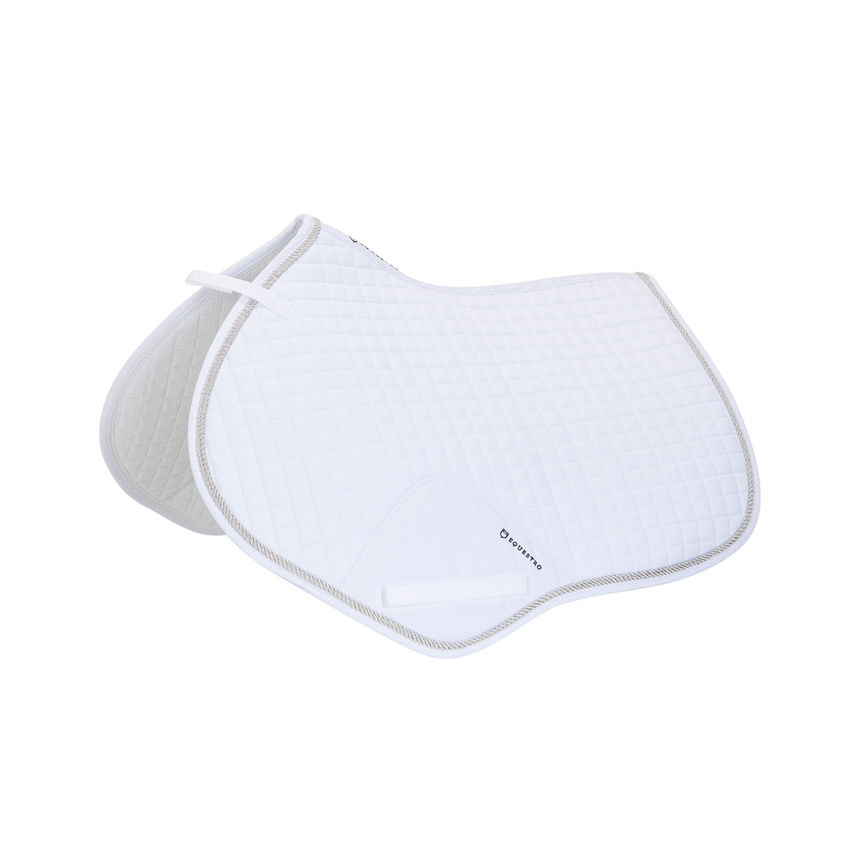 Equestro Shaped Jumping Saddle Pad In Cotton #colour_white