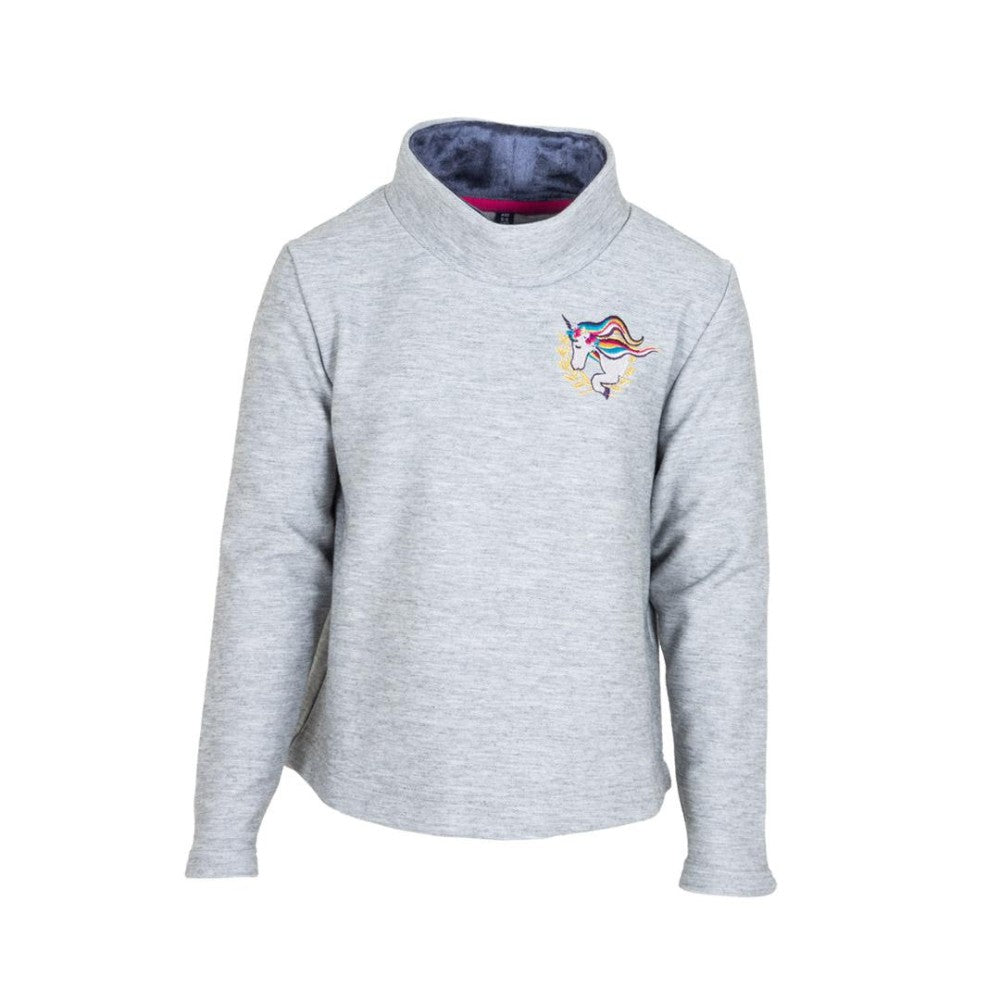 Toggi Children's Evannia Zip Neck Sweatshirt #colour_grey-marl
