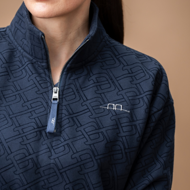 Alessandro Albanese Gabriella Half Zip Sweatshirt #colour_core-navy