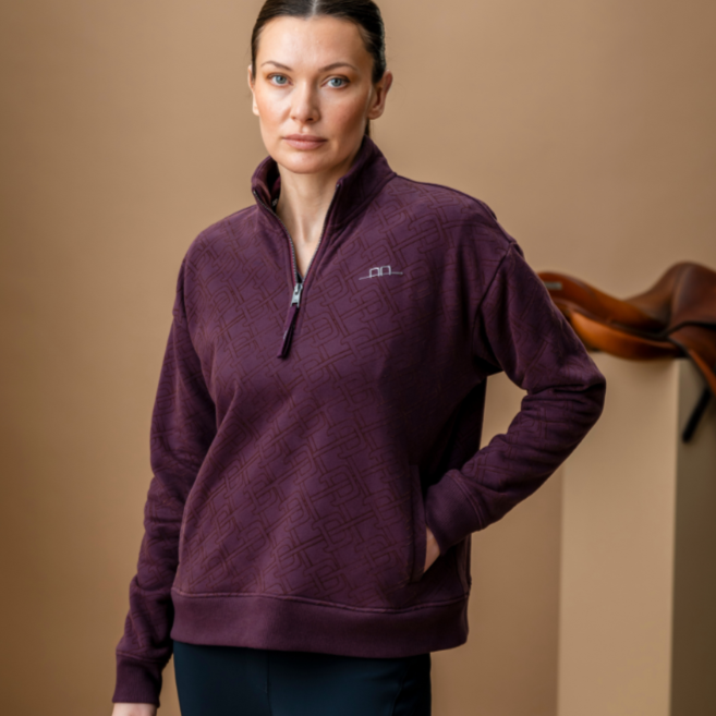 Alessandro Albanese Gabriella Half Zip Sweatshirt #colour_primatova