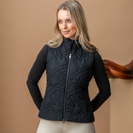 Alessandro Albanese Neve Monogram Quilted Gilet #colour_core-black