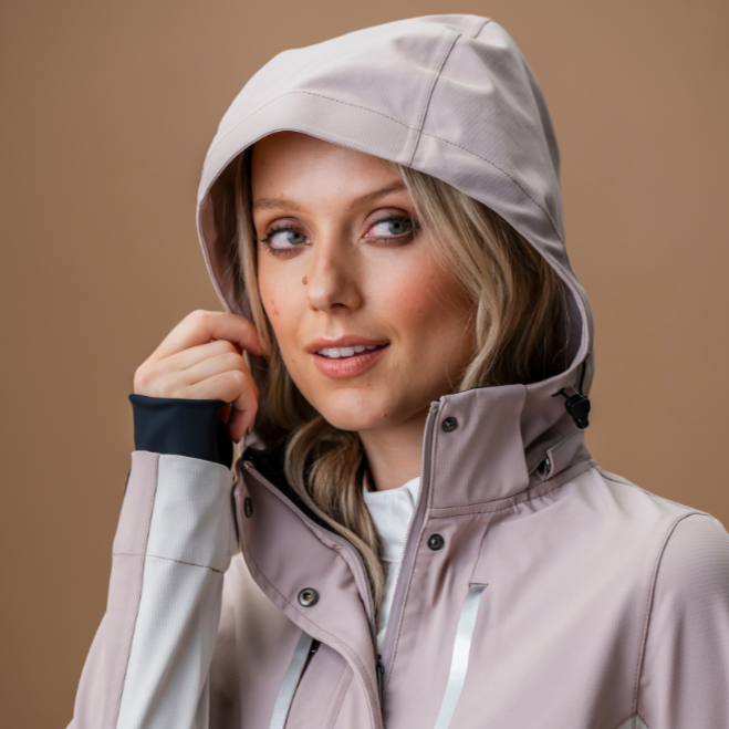 Alessandro Albanese Indra Waterproof Ripstop Jacket #colour_oyster-bone