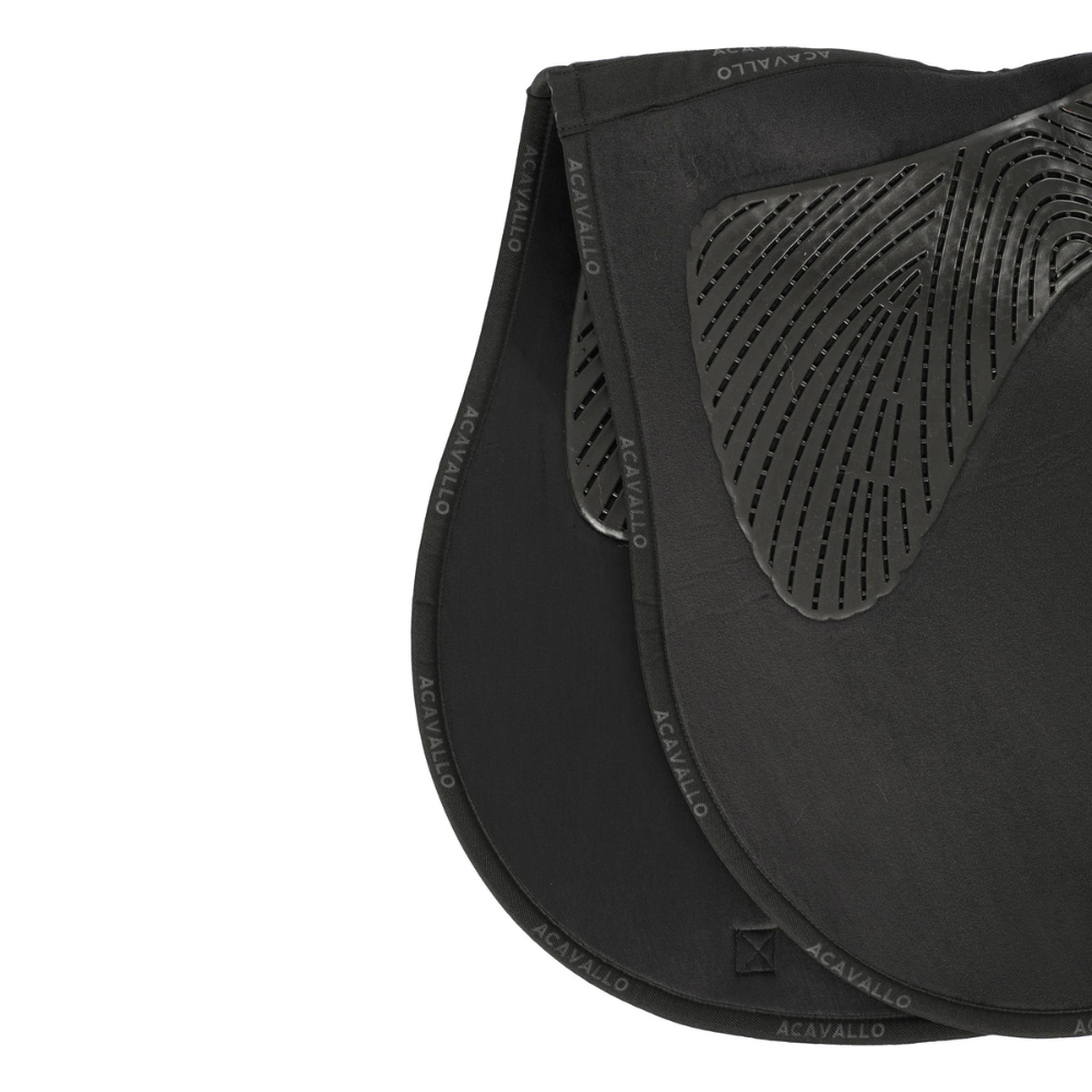 Acavallo Twin Sided Classic Gel Dressage Pad With Rope #colour_black