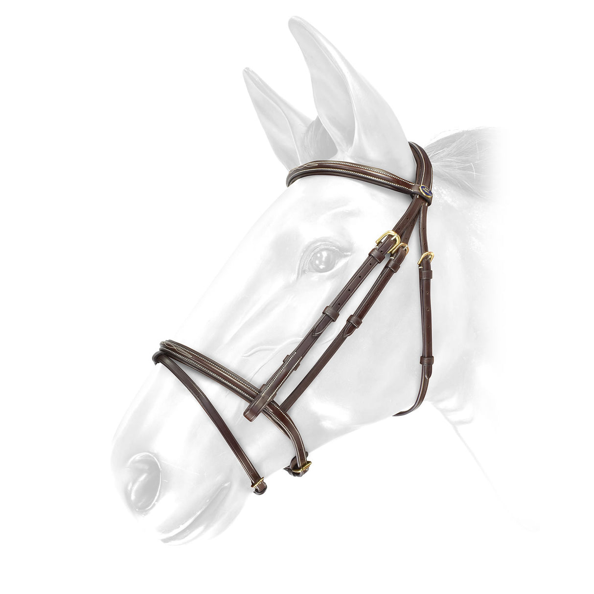 Whitaker Valencia Deluxe Flash Bridle With Reins #colour_havana