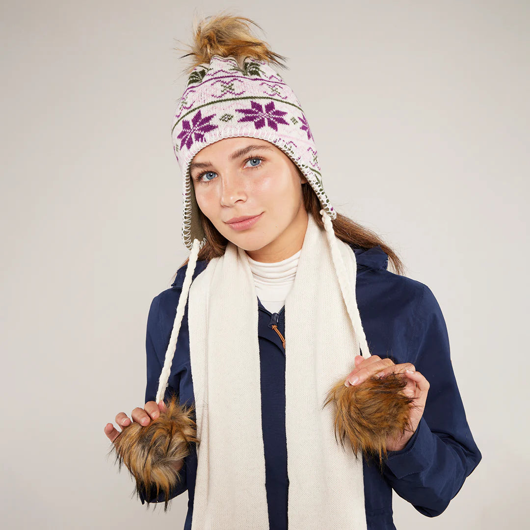 Toggi Winterton Knitted Trapper Hat #colour_winter-white