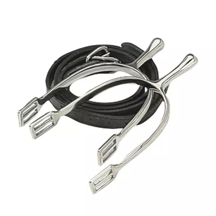 Korsteel Dressursporen mit langem Hals und Riemen