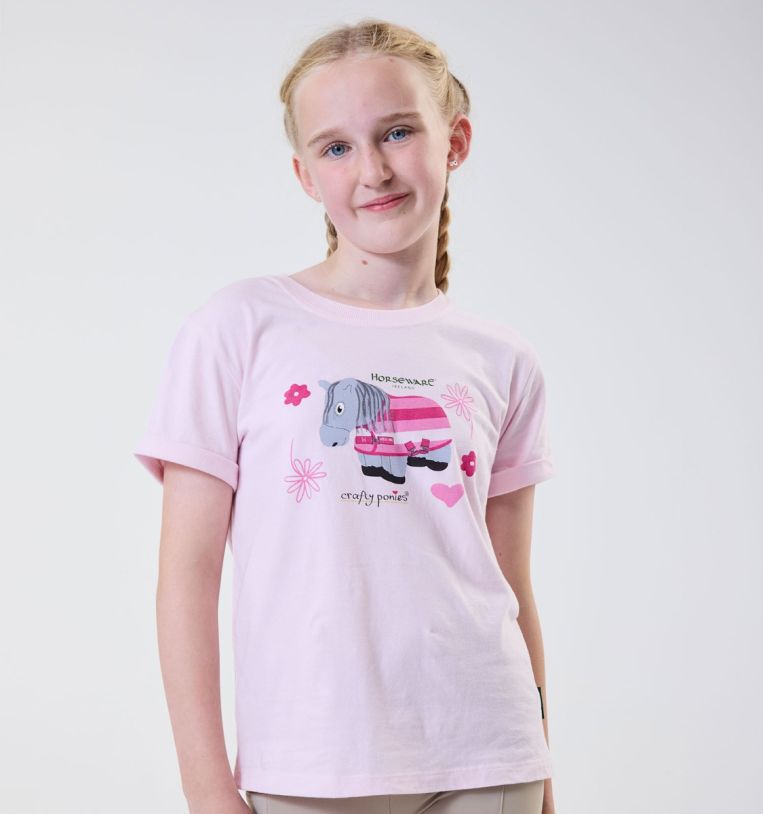 Horseware Ireland Children's Crafty Pony T-Shirt #colour_pink