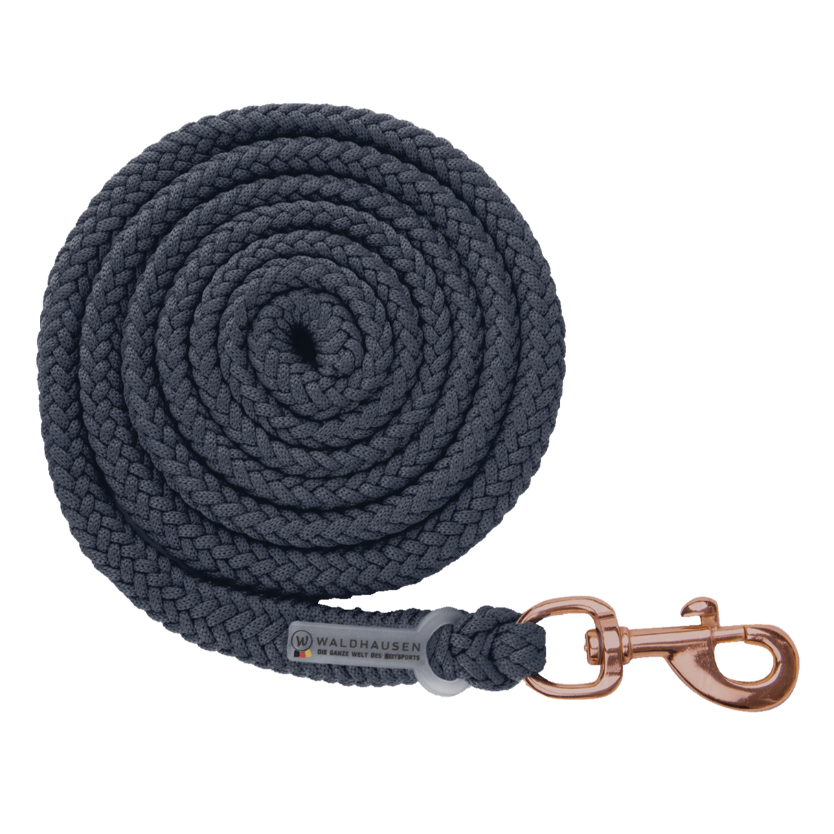 Waldhausen Modern Rose Lead Rope Carabiner Hook #colour_night-blue