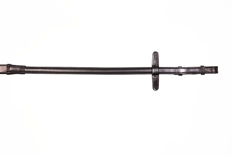 Henry James Bio Grip Hybrid Rubber Reins with Leather Stoppers #Colour_black