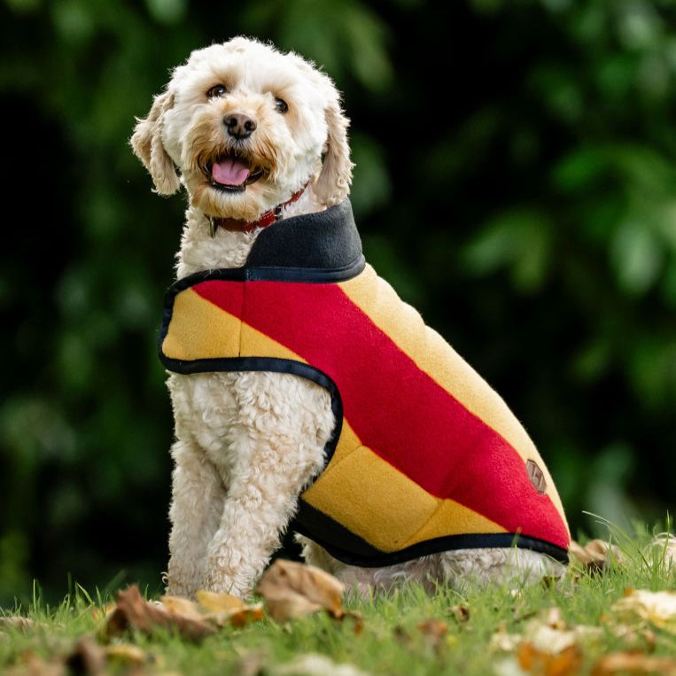 Horseware Ireland Newmarket Dog Fleece #colour_whitney-gold