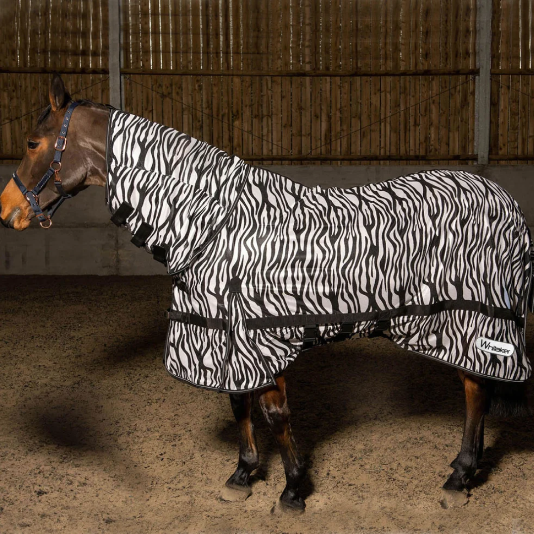 Whitaker Marwell Zebra Fly Rug #colour_black-white